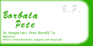 borbala pete business card